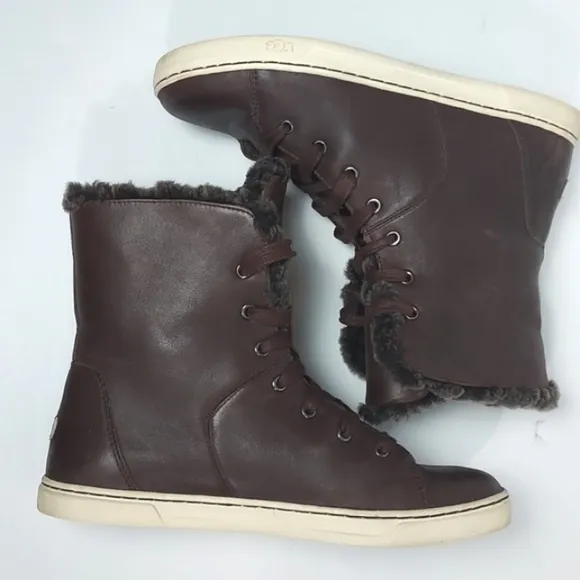 UGG Croft Luxe Quilt Espresso Brown Shoes Size 9