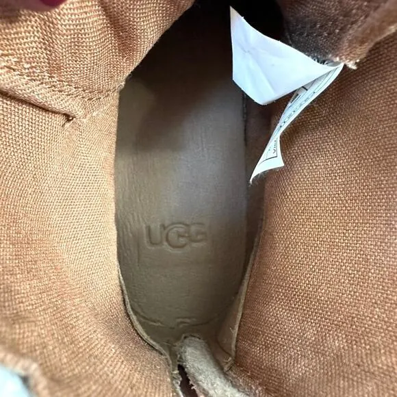 UGG High-Top Sneakers in Chestnut Suede, Size 7 - Excellent Condition