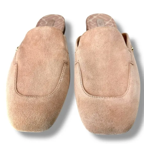Ugg Janaya Suede Slip On Mule, Light Academia Casual, Natural Beige Tan, Size 9