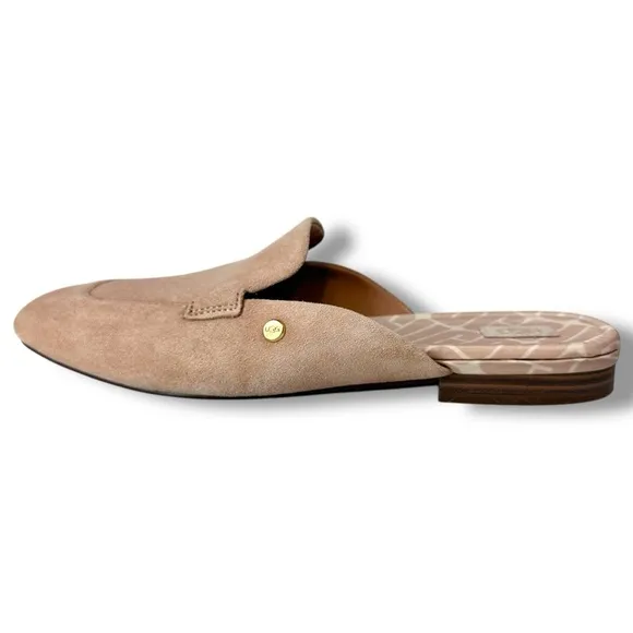 Ugg Janaya Suede Slip On Mule, Light Academia Casual, Natural Beige Tan, Size 9