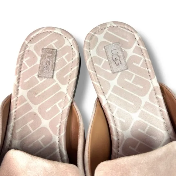 Ugg Janaya Suede Slip On Mule, Light Academia Casual, Natural Beige Tan, Size 9