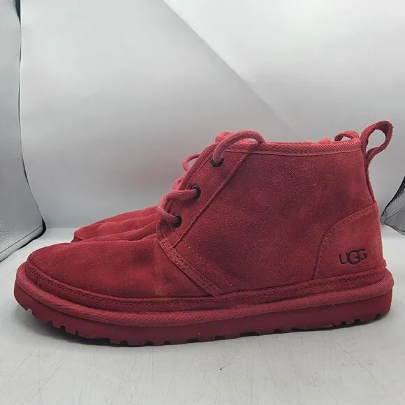 UGG Neumel Mens 10 Red Chukka Boots Lined Warm Casual Outdoors Walking 3236