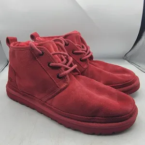 UGG Neumel Mens 10 Red Chukka Boots Lined Warm Casual Outdoors Walking 3236