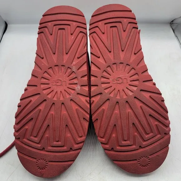 UGG Neumel Mens 10 Red Chukka Boots Lined Warm Casual Outdoors Walking 3236