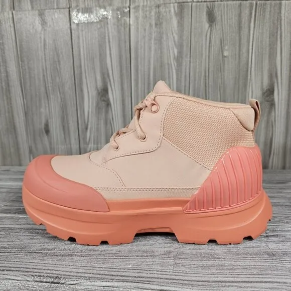 UGG NEUMEL X PEACH TEXTILE LEATHER WATERPROOF RAIN BOOTS - WOMEN'S SIZE 9