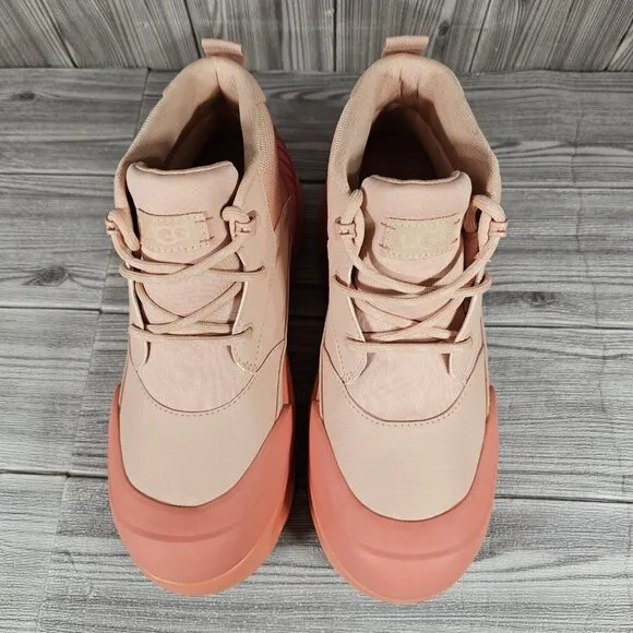 UGG NEUMEL X PEACH TEXTILE LEATHER WATERPROOF RAIN BOOTS - WOMEN'S SIZE 9