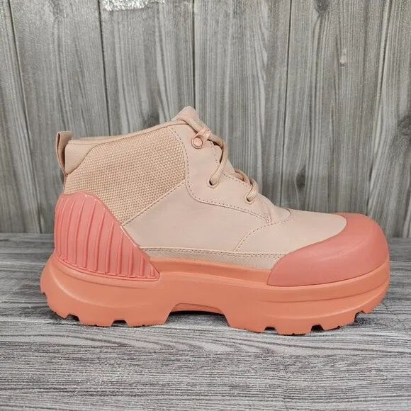 UGG NEUMEL X PEACH TEXTILE LEATHER WATERPROOF RAIN BOOTS - WOMEN'S SIZE 9