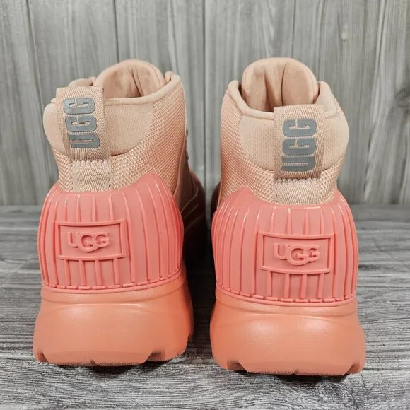 UGG NEUMEL X PEACH TEXTILE LEATHER WATERPROOF RAIN BOOTS - WOMEN'S SIZE 9