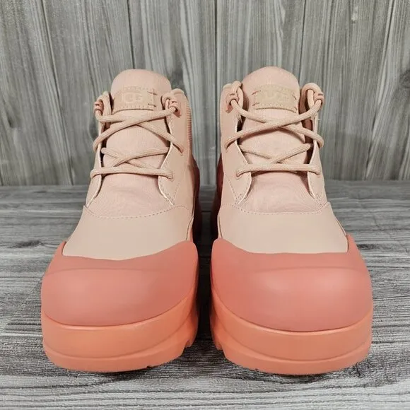 UGG NEUMEL X PEACH TEXTILE LEATHER WATERPROOF RAIN BOOTS - WOMEN'S SIZE 9