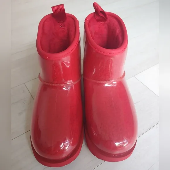 UGG NEW Classic Clear Mini II Boots Samba Red