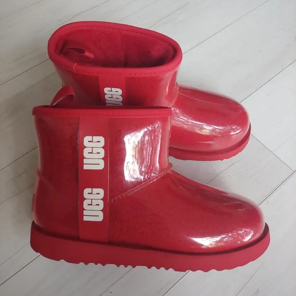 UGG NEW Classic Clear Mini II Boots Samba Red