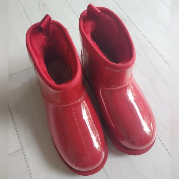 UGG NEW Classic Clear Mini II Boots Samba Red