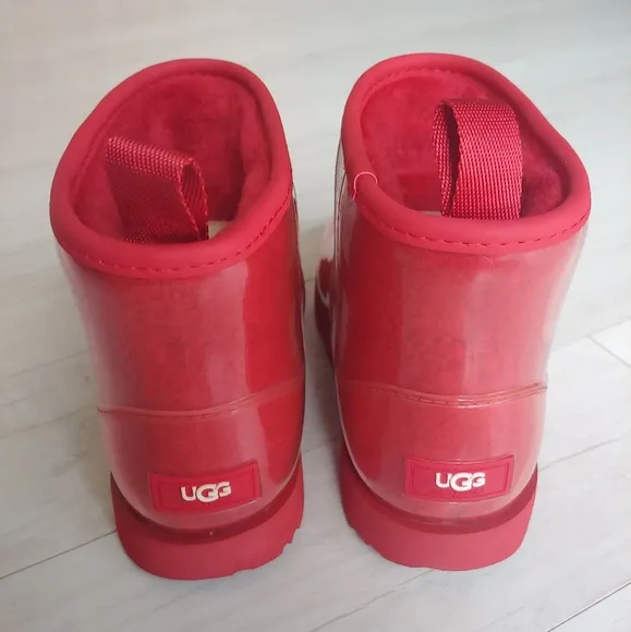 UGG NEW Classic Clear Mini II Boots Samba Red