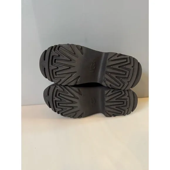 UGG NEW HEIGHTS COZY CLOG BLACK SUEDE SLIP ON WOMEN'S SHOES SIZE US 8