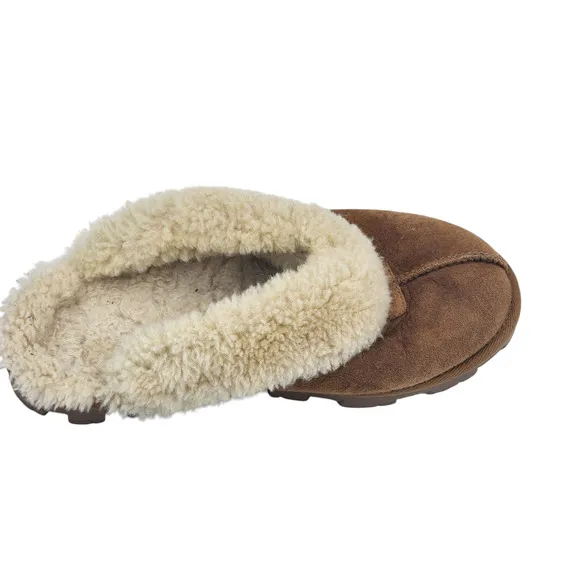 UGG Slippers Womens 8 Coquette Sheepskin Clog Fleece Lined Comfort Shoes 5125