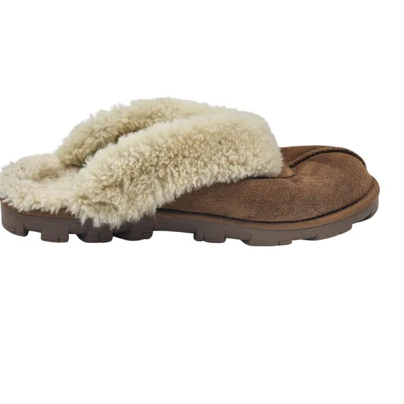 UGG Slippers Womens 8 Coquette Sheepskin Clog Fleece Lined Comfort Shoes 5125