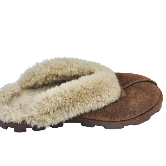 UGG Slippers Womens 8 Coquette Sheepskin Clog Fleece Lined Comfort Shoes 5125