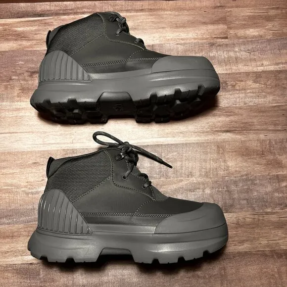 UGG Womens Gray Neumel X Waterproof Rain Boots Size 9.5 Lace Up Hiking Outdoor