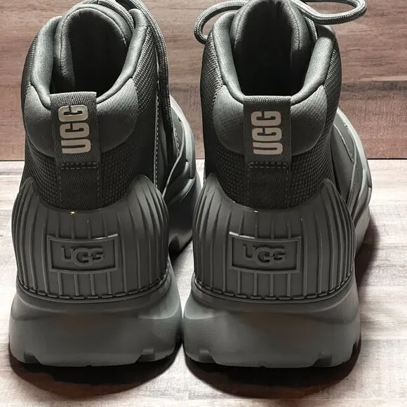 UGG Womens Gray Neumel X Waterproof Rain Boots Size 9.5 Lace Up Hiking Outdoor