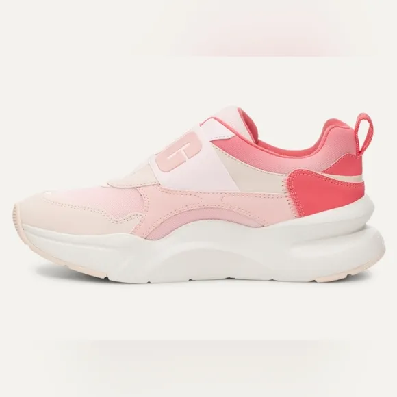 UGG Women's La Flex Gradient Logo Chunky Pink Platform Sneakers Size 7