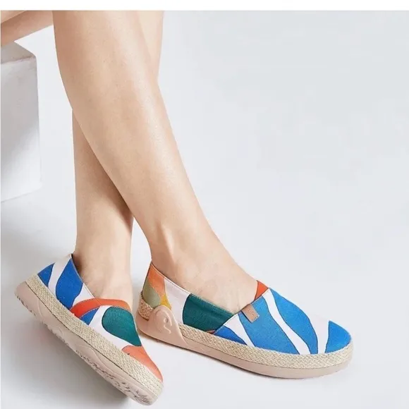 UIN Espadrilles Knitted Walking Travel Shoes MarbellaTropical  8.5