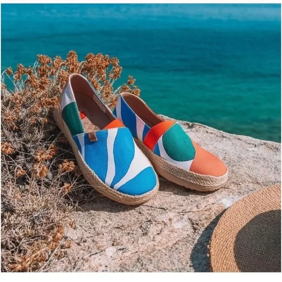 UIN Espadrilles Knitted Walking Travel Shoes MarbellaTropical  8.5