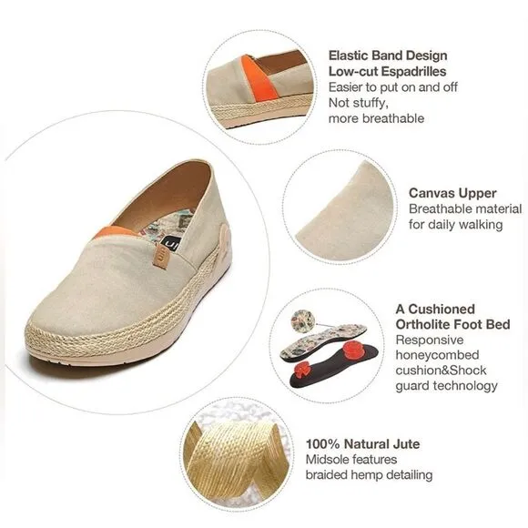 UIN Men's Slip On Walking Casual Loafer Comfort Shoes (Marbella Khaki)New No Box