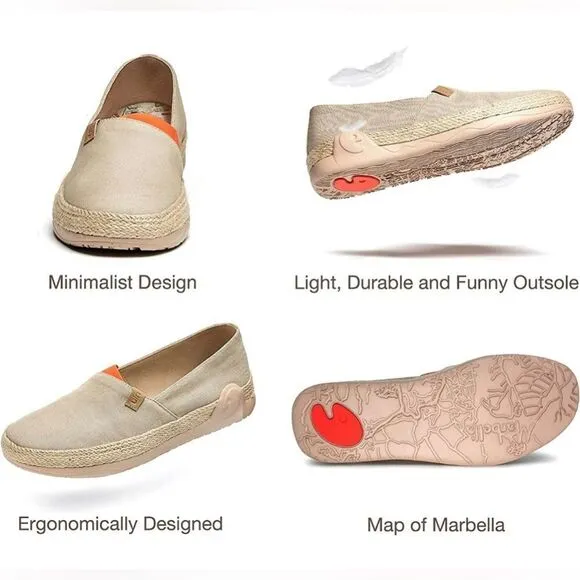 UIN Men's Slip On Walking Casual Loafer Comfort Shoes (Marbella Khaki)New No Box