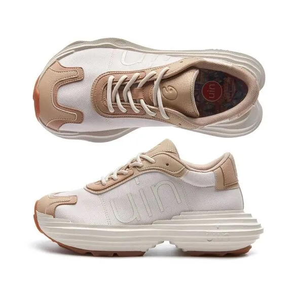 UIN Women's Walking Shoes Casual Chunky Sneaker (KHAKI ROCK LAYER B1)