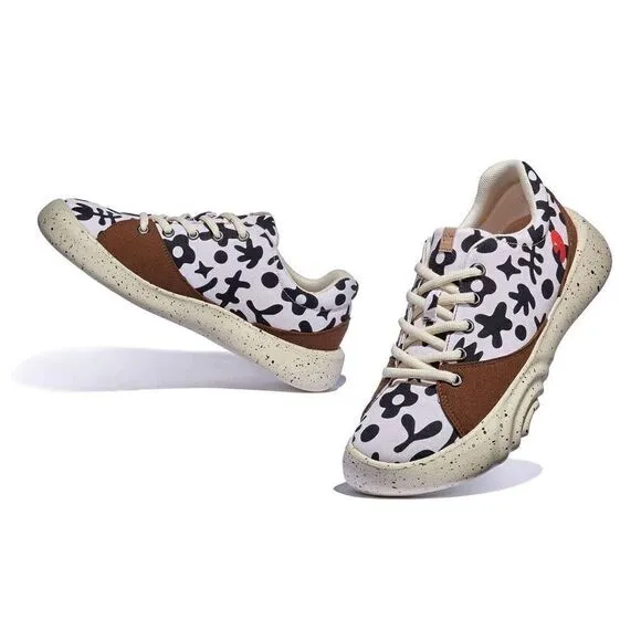 UIN Women's Walking Travel Shoes Casual Fashion Sneaker Denia (Swaying Flowers)