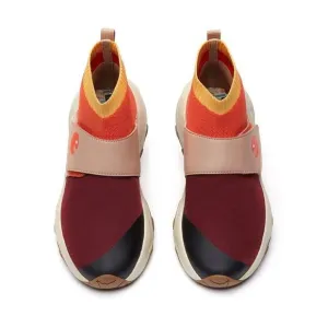 UIN Women's Walking Shoes Non-Slip Comfort Sneaker(BROWN CAZORLA II) Size10