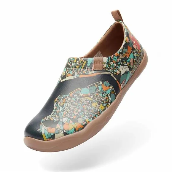 UIN Men's Travel Walking Shoes Slip On Casual Sneaker Toledo (Istanbul Toledo I)