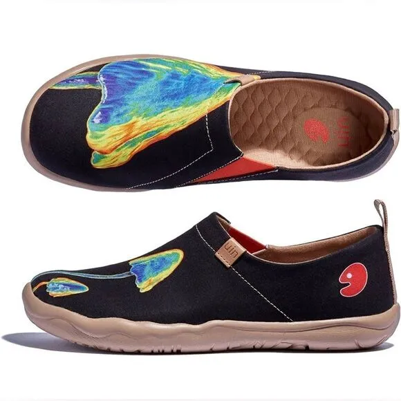 UIN Men's Walking Shoes Casual Lightweight Comfort Sneaker (Mysterious Plant)