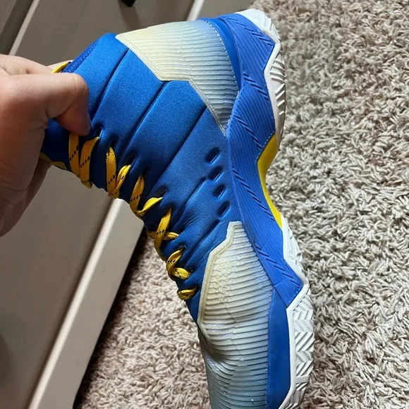 Under Armour Blue and Yellow High-Top Sneakers