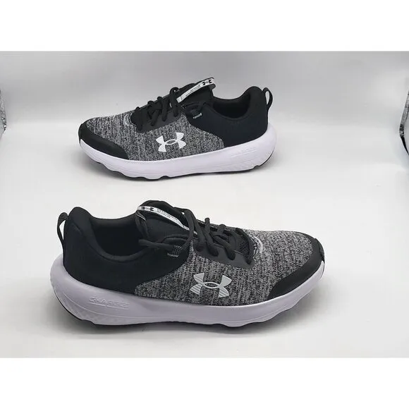 Under Armour Charged Revitalize Kids Sneakers Shoes Size 7Y Black Gray
