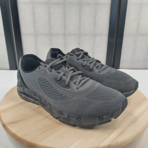 Under Armour HOVR Sonic 5 Camo Gray Black Sneakers 3026008-100 Men US 9.5
