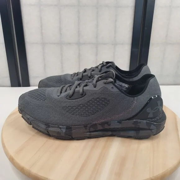 Under Armour HOVR Sonic 5 Camo Gray Black Sneakers 3026008-100 Men US 9.5