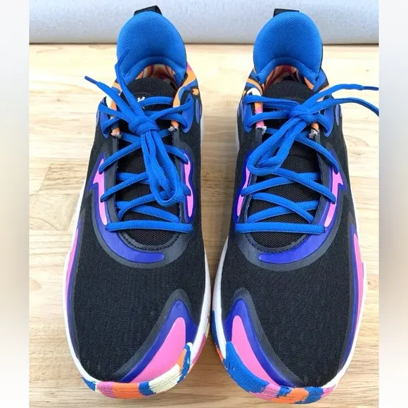 Under Armour Spawn 5 LE BLUE PINK BLACK Basketball Shoes Trainers 3026758-001