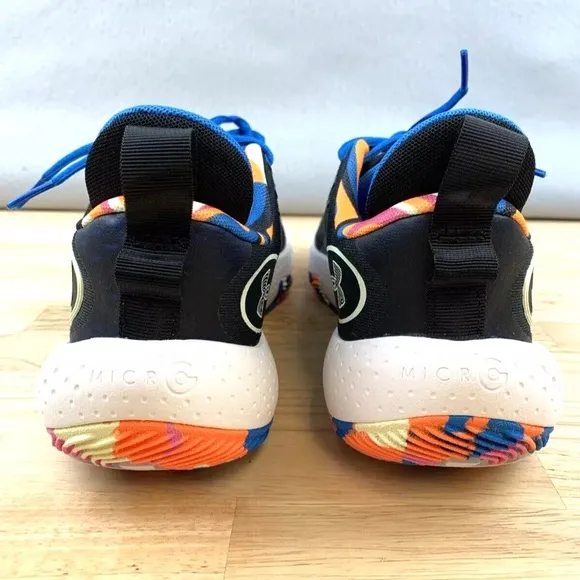 Under Armour Spawn 5 LE BLUE PINK BLACK Basketball Shoes Trainers 3026758-001