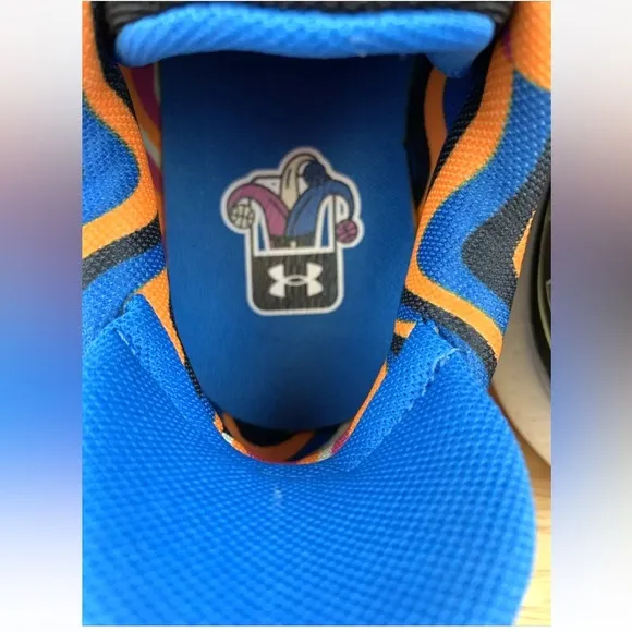 Under Armour Spawn 5 LE BLUE PINK BLACK Basketball Shoes Trainers 3026758-001