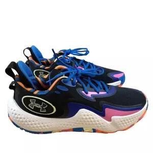Under Armour Spawn 5 LE BLUE PINK BLACK Basketball Shoes Trainers 3026758-001