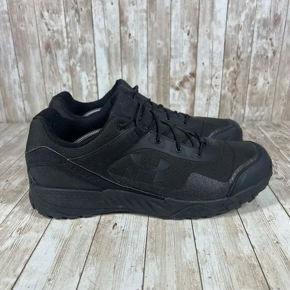 Under Armour Valsetz low Men's All-Black Tactical Athletic Sneakers‎ Size 13