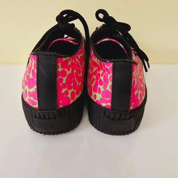 Underground Original Wulfrun Creeper Platform Shoes Oxford Pink Print Size 8 6