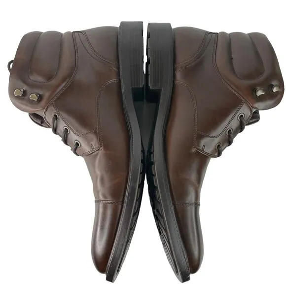 Unlisted by Kenneth Cole Roll With It Faux Leather Boots Brown Mens 13 M