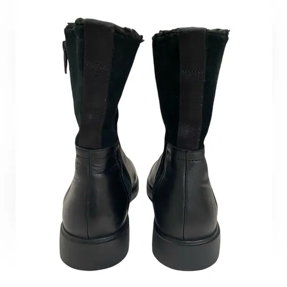 Unstructured by Clarks Black Leather/Suede Ankle Boots Goth,Moto, NWOT Sz 8.5