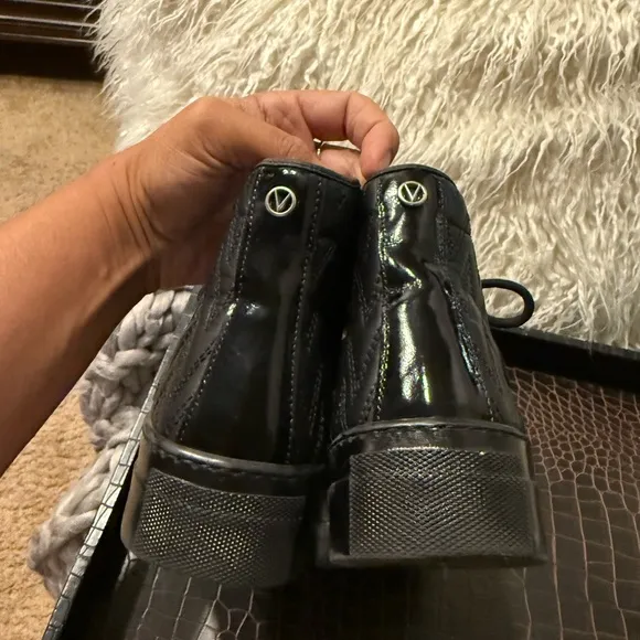 Valentino Logo Leather high top sneakers