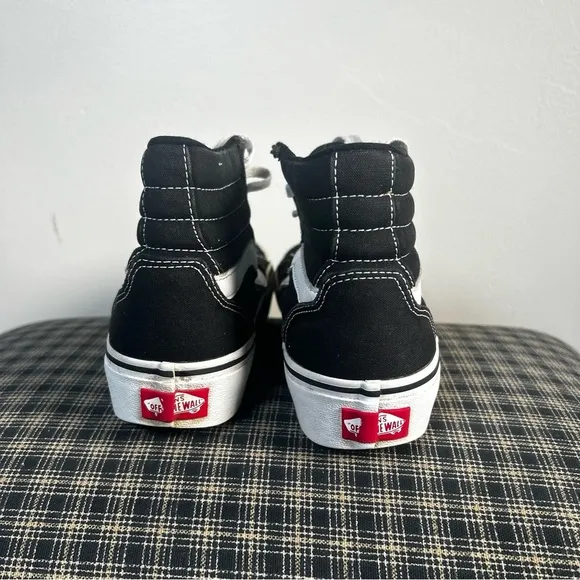 Vans Black and White High-Top Sneakers