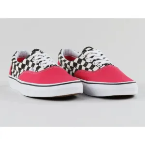 VANS Checkered Neon Pink Sneakers Men 10.5 Era 2 Tone Shoes Lace Up Canvas Skate