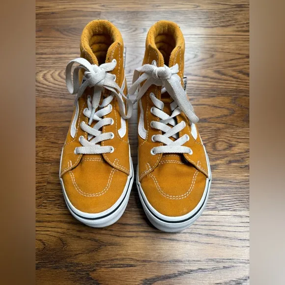 Vans Color Theory SK8- Hi Kids High-Top Sneakers - Golden Yellow Size 2.0