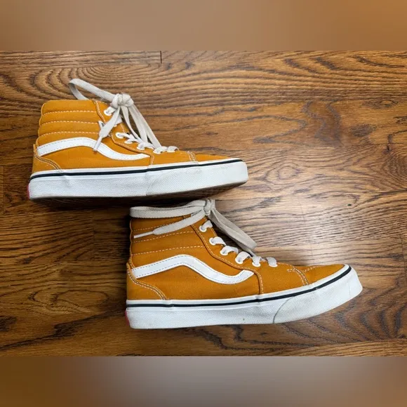 Vans Color Theory SK8- Hi Kids High-Top Sneakers - Golden Yellow Size 2.0